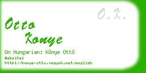 otto konye business card