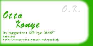 otto konye business card